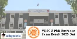 VNSGU PhD Entrance Exam Result 2025 Out